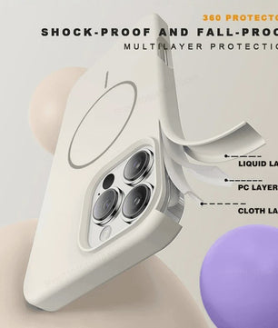 Magnetisch Siliconen Hoesje voor iPhone 11 t/m 17 Pro Max | Magsafe | Schokbestendig | Draadloos Laden