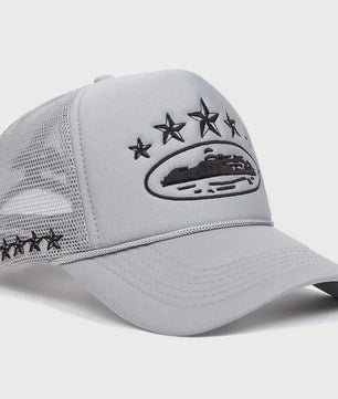 Unisex Trucker Cap met Mesh Achterkant en Unieke Print - Streetwear Stijl