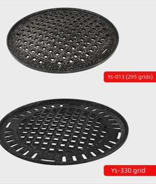 Koreaanse BBQ Grillplaat Rond - Non-stick & Makkelijk Schoon te Maken - Voor Buiten Grillen