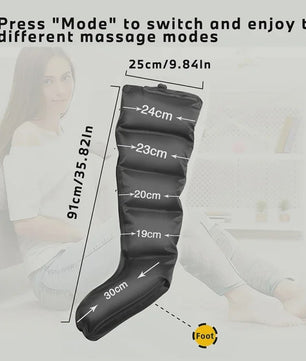 Luxe Luchtcompressie Beenmassager met Shiatsu Kneading - Ontspanning voor Voeten, Enkels & kuiten
