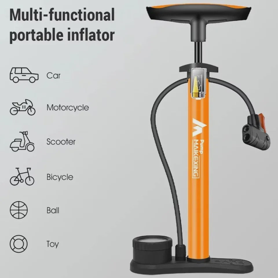 Fietspomp met Manometer - Multifunctioneel 160PSI - 3-in-1 Nozzle