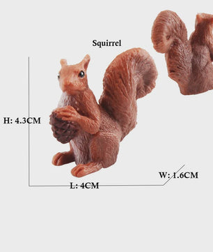 Set van 6 Realistische Dierenbeeldjes: Capibara, Eekhoorn & Marmot Speelgoed
