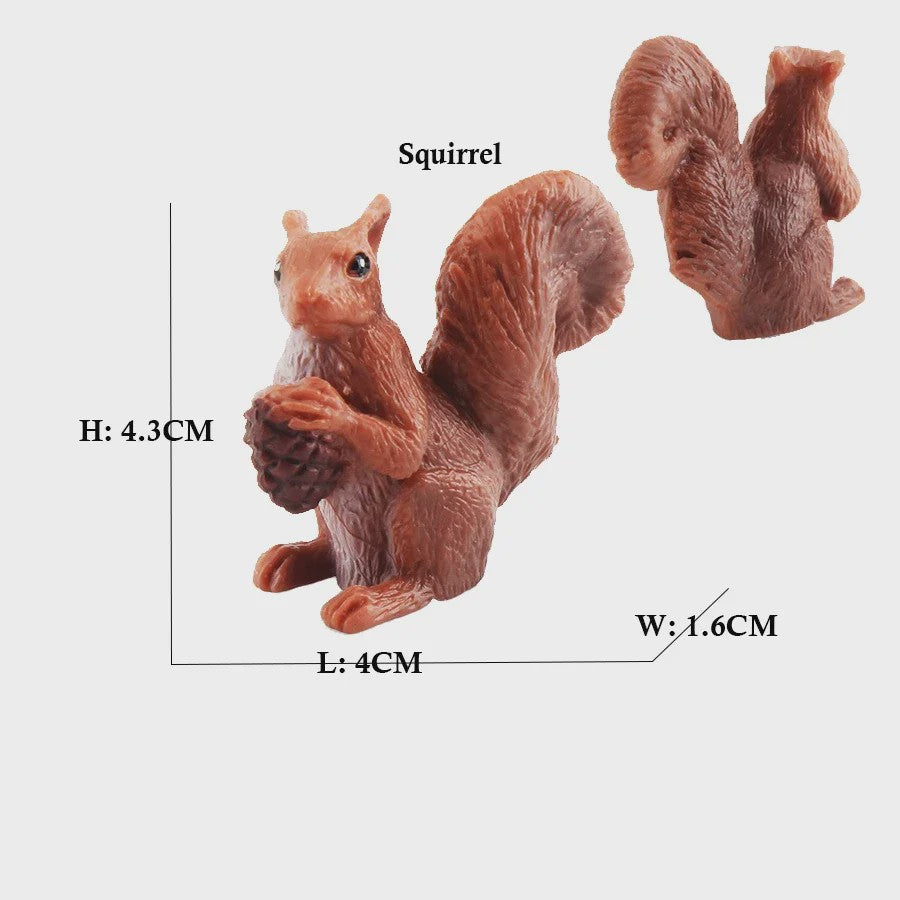 Set van 6 Realistische Dierenbeeldjes: Capibara, Eekhoorn & Marmot Speelgoed