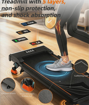 Lichico Walking Pad: Stille Loopband met Verstelbare Helling & Bluetooth voor Thuisgebruik