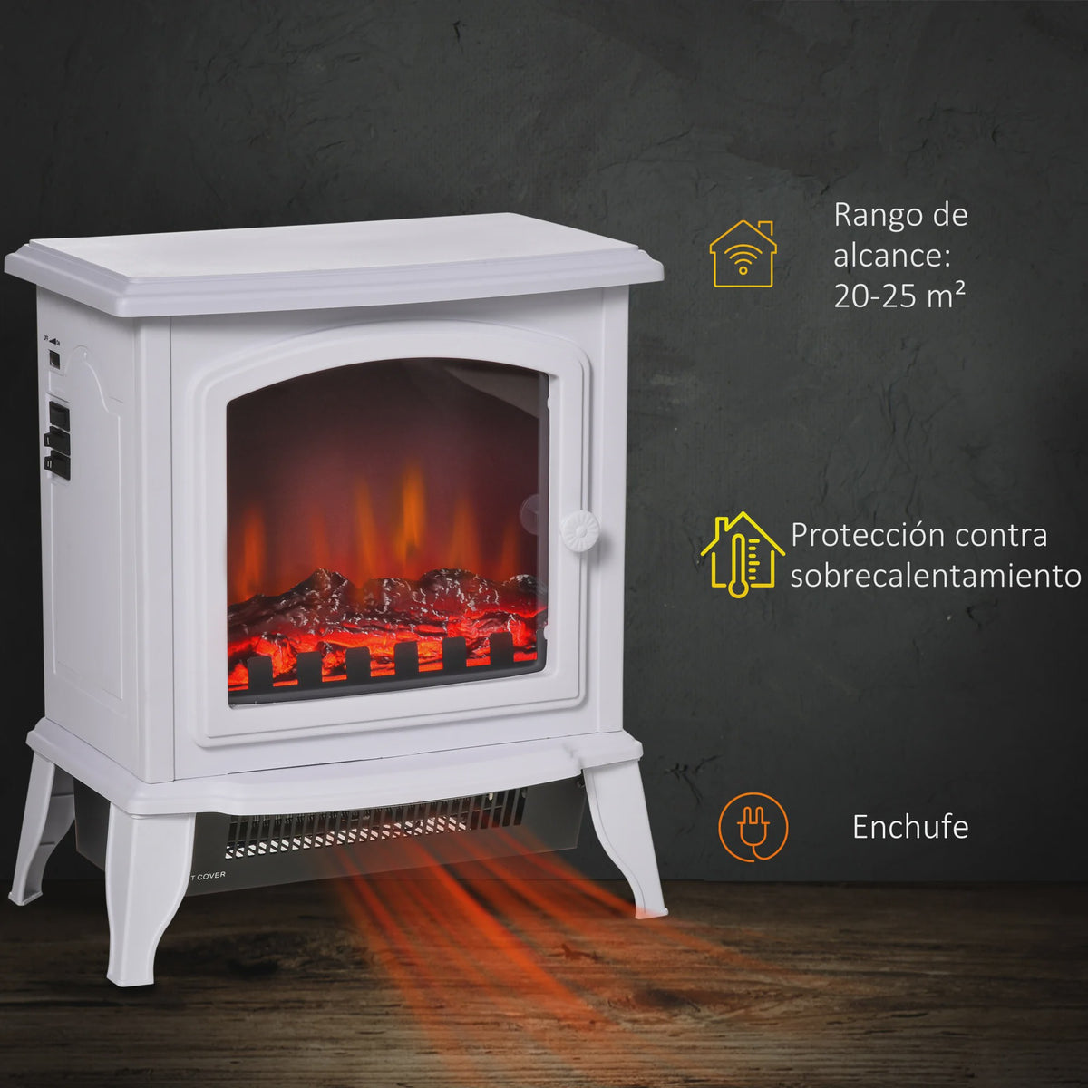 Decoratieve Elektrische Sfeerhaard met Thermostaat en Oververhittingsbeveiliging - 20-25m²