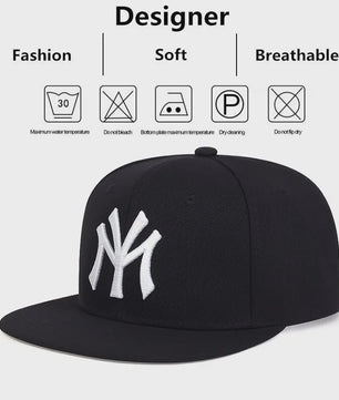 Unisex Baseball Cap met Letterborduring - Verstelbaar en Zonwerend