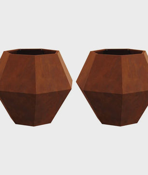 Set van 2 Roestvrij Stalen Plantenbakken 75x75x60 cm - Stijlvol voor Buiten, Tuin & Terras