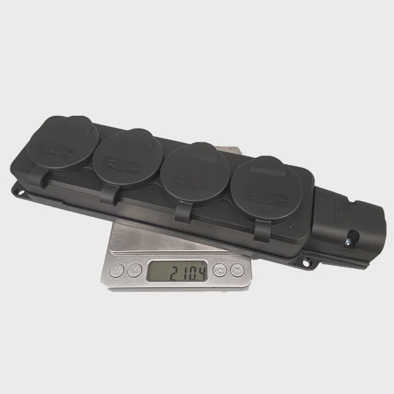 Waterdichte Buiten Verlengkabel met 3 of 4 Stopcontacten - IP54 - 16A/3500W