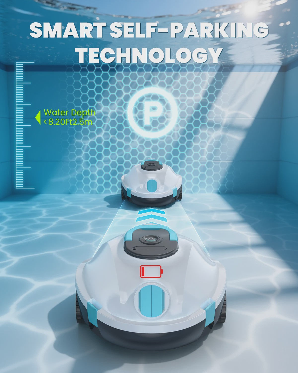Y20S Draadloze Robot Zwembadreiniger - Automatisch, 120 Min. Werktijd, IPX8 Waterdicht