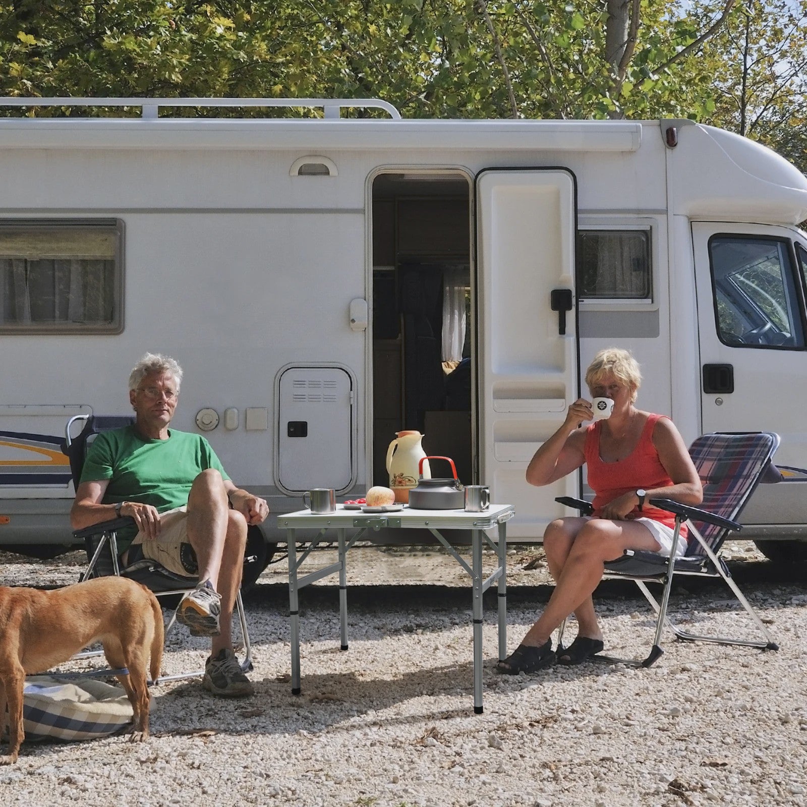 Draagbare Opvouwbare Tafel - Aluminium, Hoogte Verstelbaar voor Camping, Tuin & Picknick