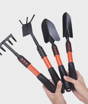 Tuin Gereedschap Set: Spade, Hark en Schoffel met Verlengbare Handgreep