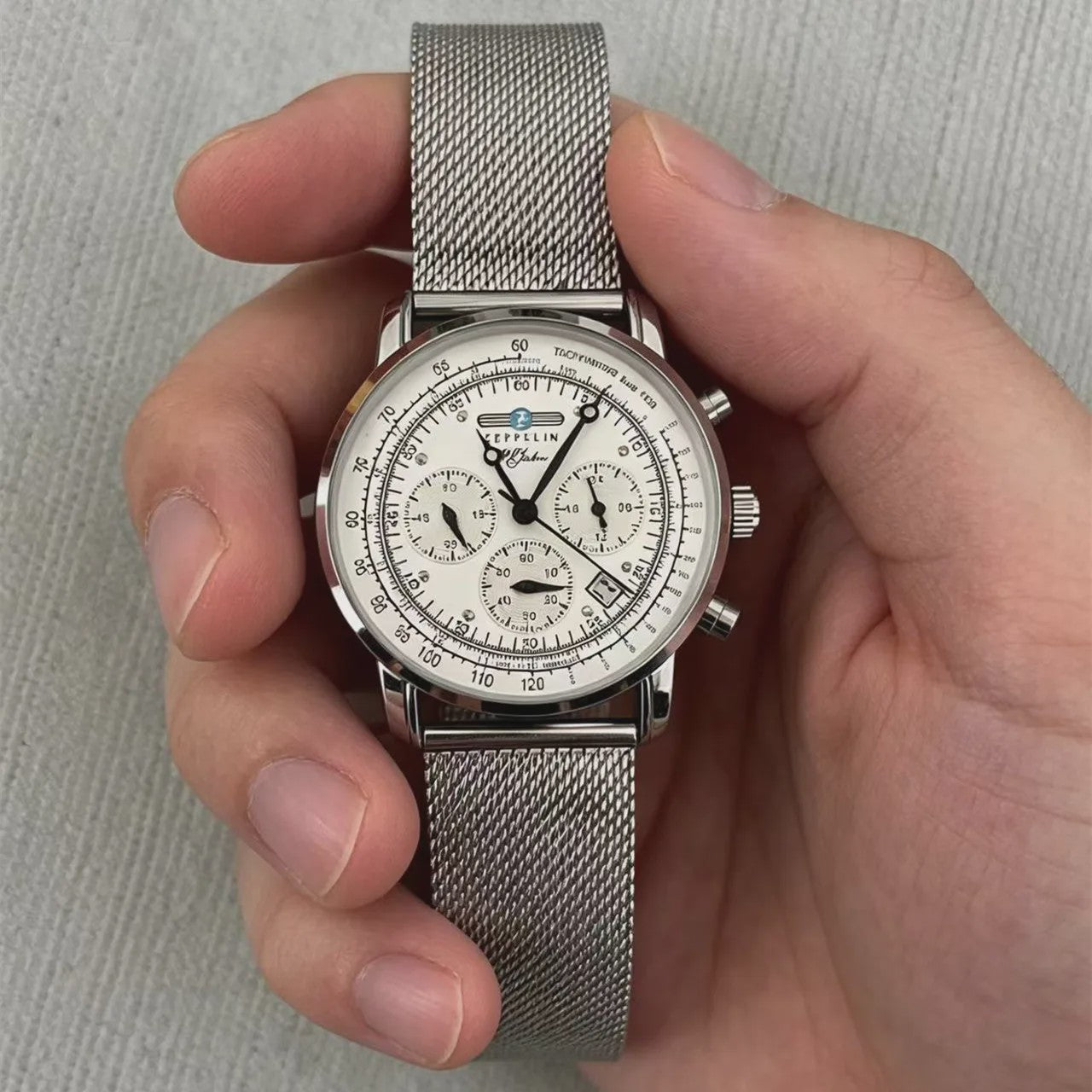 Zeppelin Airship Herenhorloge - Automatisch, Datum, Retro Chronograaf
