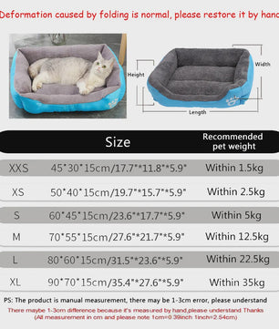 Zacht Hondenkussen Vierkant XL - Warm & Wasbaar Hondensofa voor Medium/Grote Honden & Katten