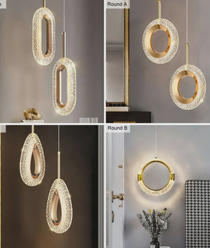 Moderne Kristallen LED Hanglamp - Stijlvolle Verlichting voor Woonkamer & Slaapkamer