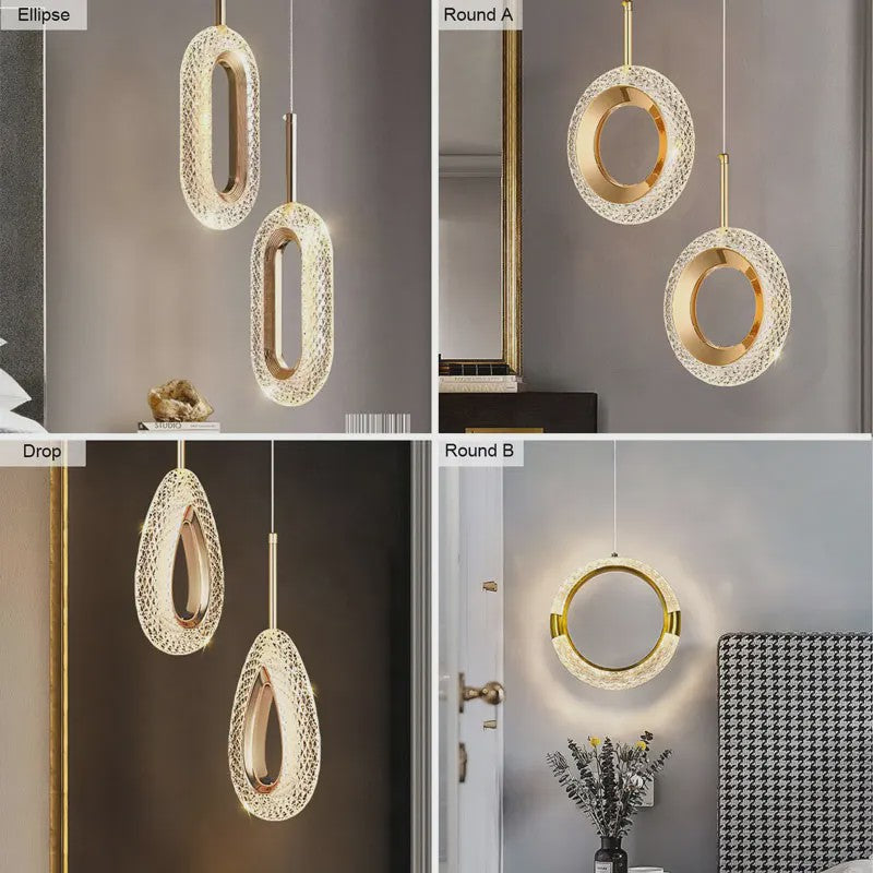 Moderne Kristallen LED Hanglamp - Stijlvolle Verlichting voor Woonkamer & Slaapkamer