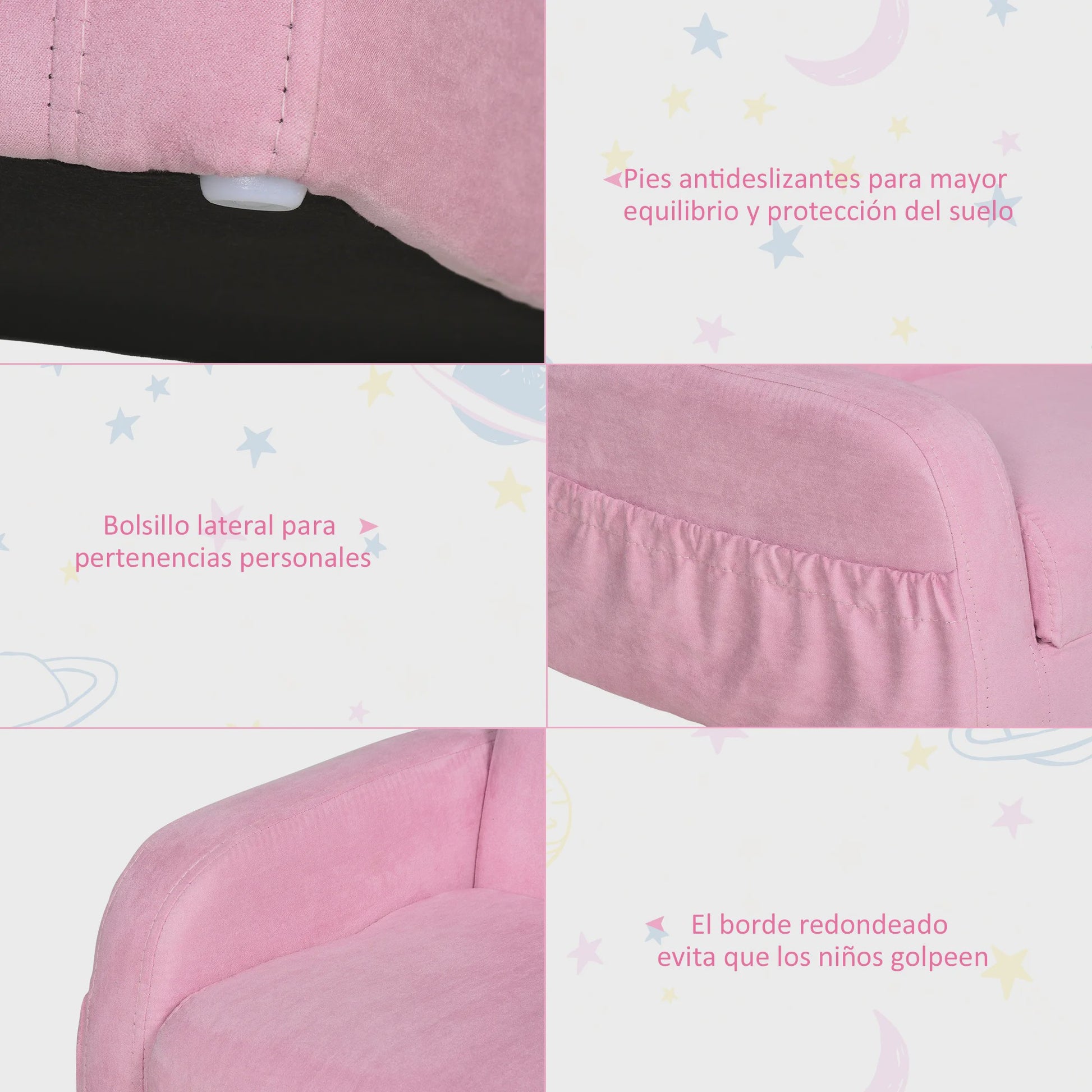 Homcom Kinderfauteuil 2-in-1: Verstelbaar, Inklapbaar en Comfortabel voor Kinderen vanaf 3 Jaar