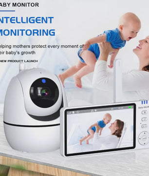 5 Inch Video Babyfoon met Camera, Temperatuursensor, Nachtmodus en Tweeweg Audio