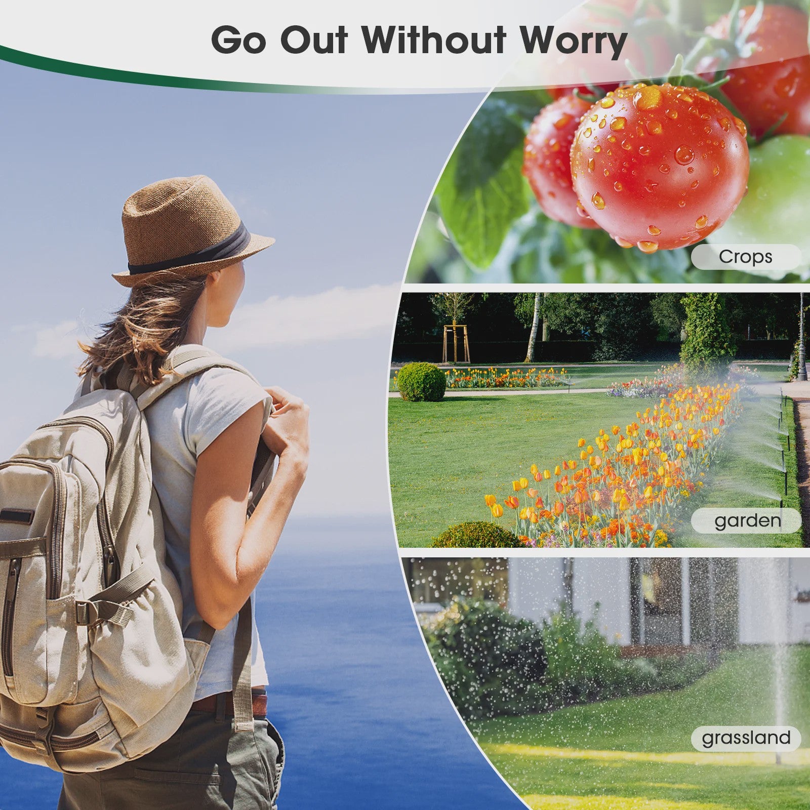 Insoma Slimme Sproeitimer 2-Zone - Automatische Tuinirrigatie met IPX5 Waterdichtheid