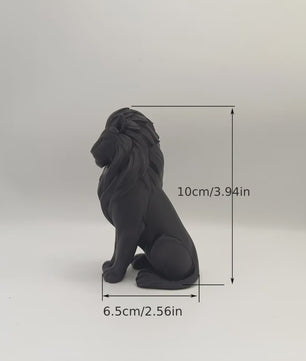Luxe Leeuw Beeldje - 10cm - Scandinavische Stijl - Desktop Decoratie