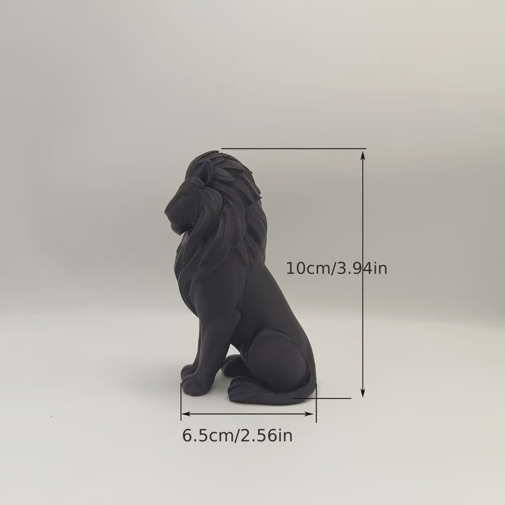 Luxe Leeuw Beeldje - 10cm - Scandinavische Stijl - Desktop Decoratie