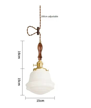Japanse Glazen Hanglamp – Minimalistisch Nordic Design – LED E27 – Verstelbaar Snoer 200 cm – Sfeervolle Interieurverlichting