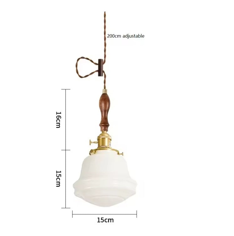 Japanse Glazen Hanglamp – Minimalistisch Nordic Design – LED E27 – Verstelbaar Snoer 200 cm – Sfeervolle Interieurverlichting