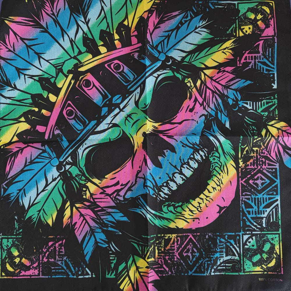 Skull Bandana Katoen - Hip Hop Stijl Hoofddoek & Accessoire