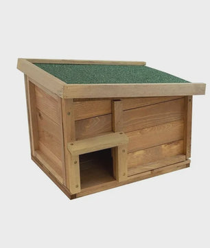 Houten Egelhuisje met Vilt Dak - Veilig Natuurlijk Nest voor Tuindieren