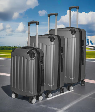 3-delige Hardcase Koffer Set: Lichtgewicht ABS Trolley met TSA Slot en Spinner Wielen