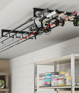 Set van 2 Vishengelhouders voor Wand- en Plafondmontage (Totaal 10 Hengels)