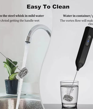 Elektrische Melkopschuimer & Handmixer - Oplaadbaar, Draadloos, 3 Snelheden