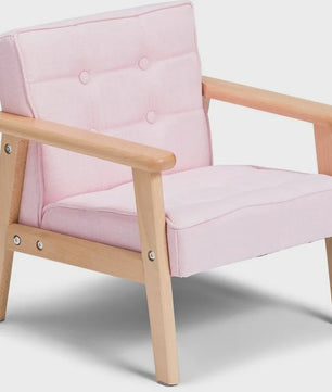 Kinderbankje Roze/Blauw - Wasbaar, Lichtgewicht Peuter Fauteuil met Afneembare Hoes