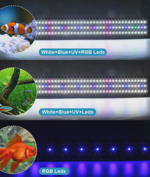Aquarium Verlichting 90cm - LED Lamp voor Planten, Algen & Koraal - Zwart