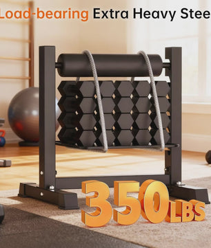Heavy Duty Bulgarian Split Squat Stand - 350 LBS Capaciteit, 6-Niveau Hoogteverstelling voor Krachttraining Thuis
