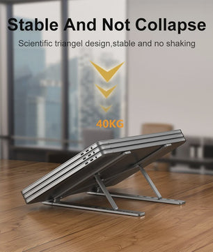 Verstelbare Aluminium Laptopstandaard - Opvouwbaar & Draagbaar
