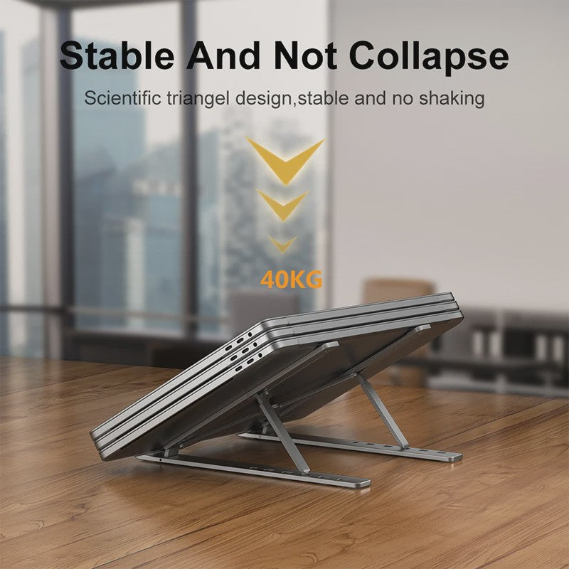 Verstelbare Aluminium Laptopstandaard - Opvouwbaar & Draagbaar