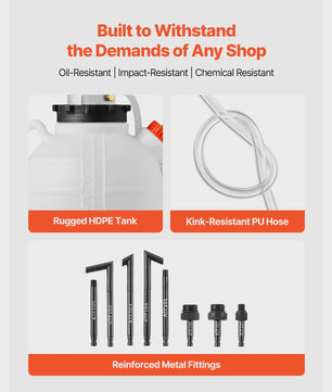 7.5L Handmatige Transmissievloeistof Pomp met 8 ATF Adapters - Olie Extractor Dispenser