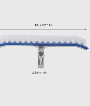 Heavy Duty Zwembadborstel 18 Inch - Nylon & RVS - Voor Tegels, Muren en Vloer