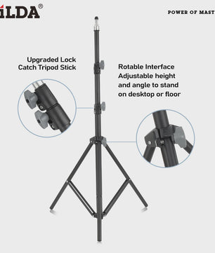 HILDA Laserwaterpas Statief - Verstelbaar 1.6m/3m Hoogte, Aluminium Legering, 1/4" Interface