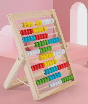 Houten Telraam Educatief Speelgoed - 100 Kralen voor Rekenonderwijs en Montessori Leren