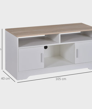 Homcom Tv Cabinet Large Storage Space Open Shelves 105X40X52 cm