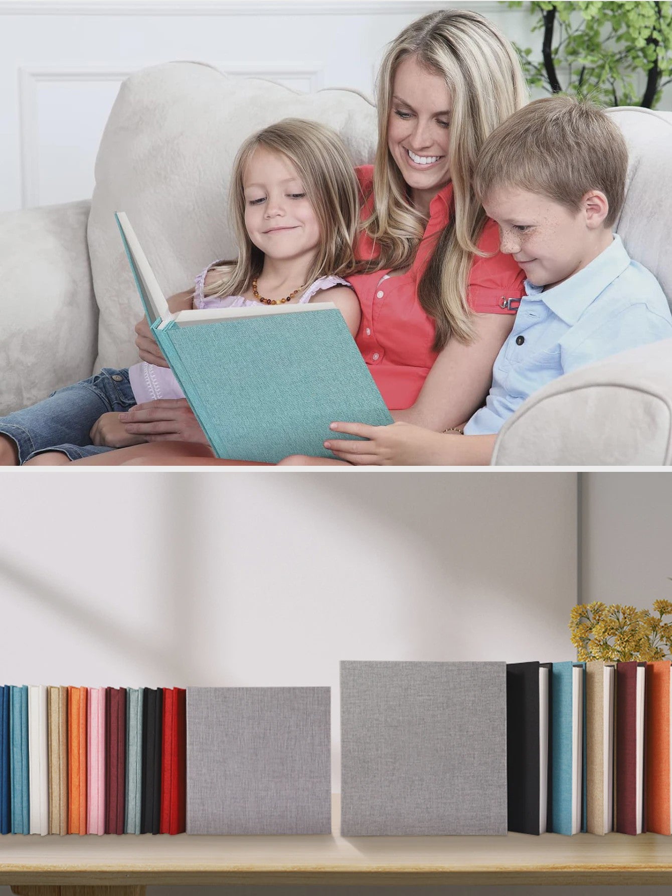 Linnen Fotoalbum Zelfklevend - DIY Scrapbook voor 2x3 tot 8x10 Inch Foto's