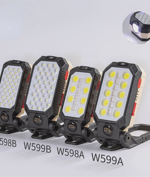 Multifunctionele Werklamp met Magneetvoet & Batterij Indicator - Ideaal voor Auto Reparaties & Noodgevallen