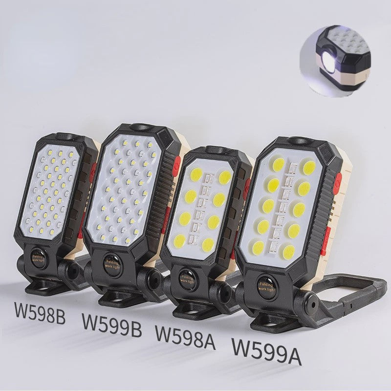 Multifunctionele Werklamp met Magneetvoet & Batterij Indicator - Ideaal voor Auto Reparaties & Noodgevallen
