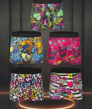 10-Pack Heren Boxershorts - Comfortabel, Zacht & Stijlvol Grafitti Print