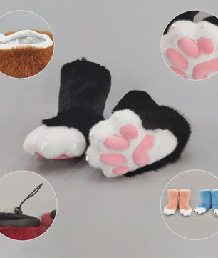Pluche Poot Laarsjes - Cosplay & Fursuit Kattenpoot Schoenen