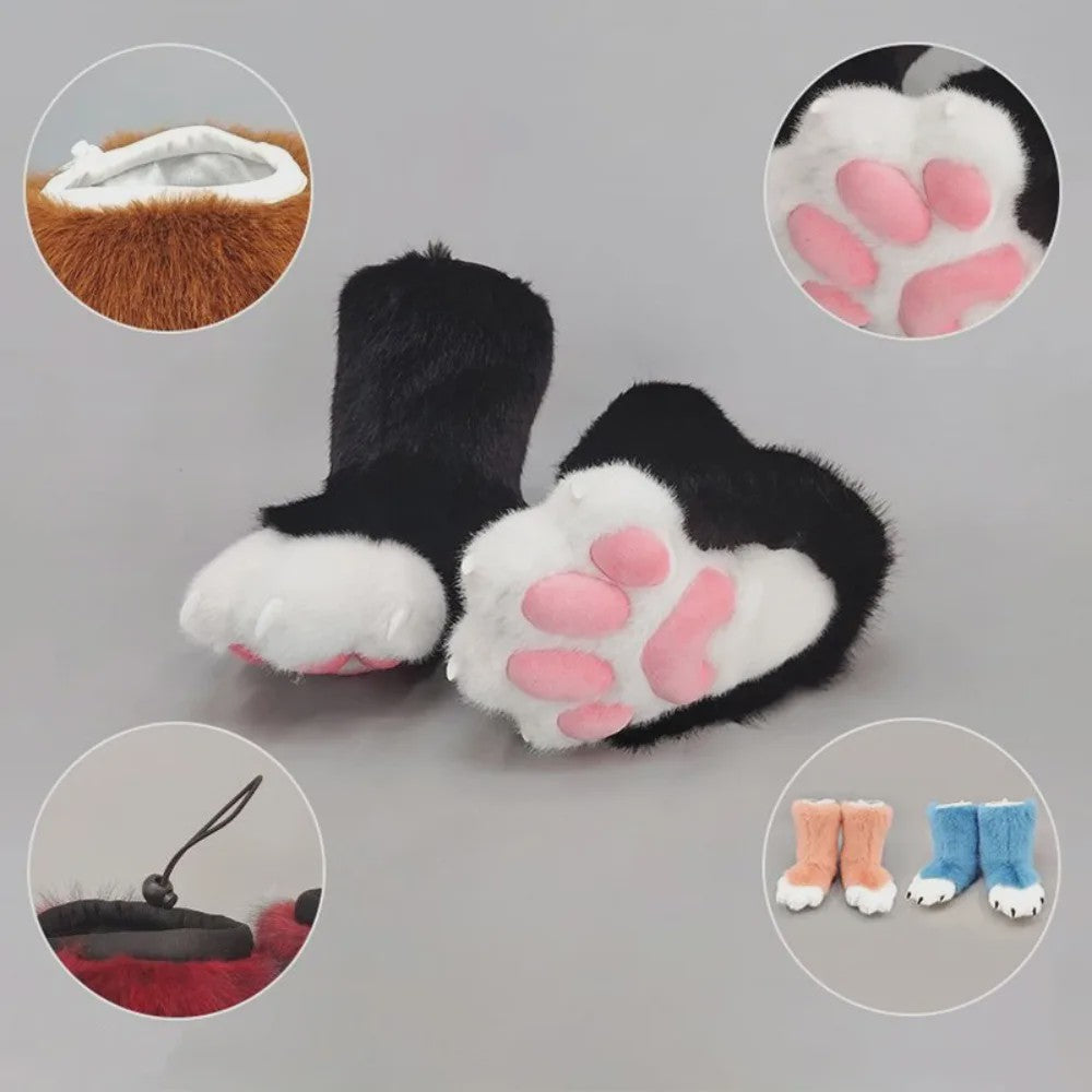 Pluche Poot Laarsjes - Cosplay & Fursuit Kattenpoot Schoenen