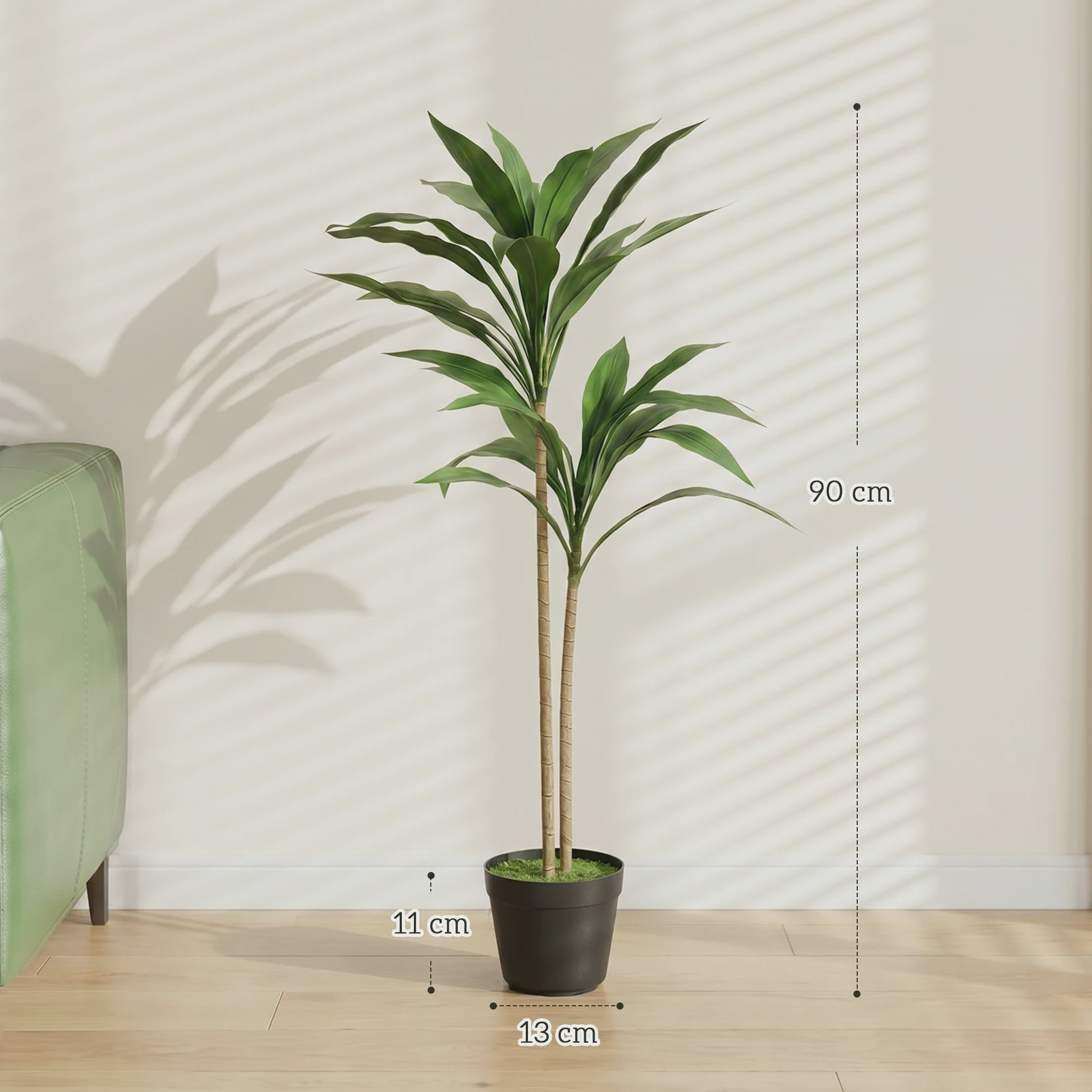 Kunstplant Cordyline Boom in Pot - 90 cm - Realistische Bladeren - Binnen & Buiten