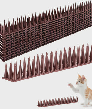 12x Humane Vogel- en Kattenwering - Plastic Prikkelstrips, Geen Stroom Nodig - 43cm per strip