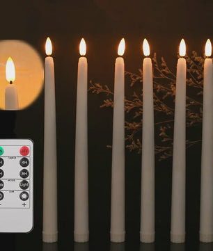 Set van 10 LED Kaarsen met Afstandsbediening - 28cm Vlamloze Kaarsen met Timer